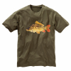 T-Shirt Kids, With Mirror Carp Motif (Olive) 