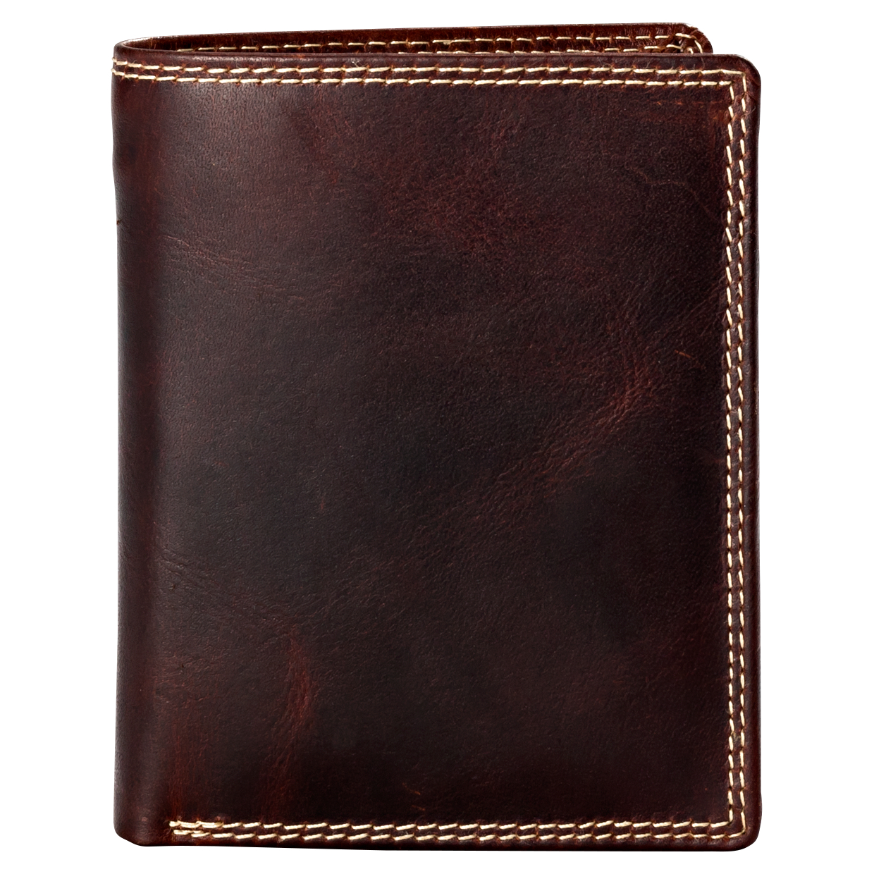Akah Big Five Wallet, Portrait (Brown) 