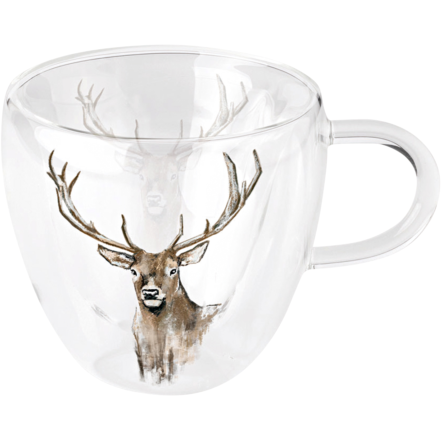 Akah Red deer glass tumbler 