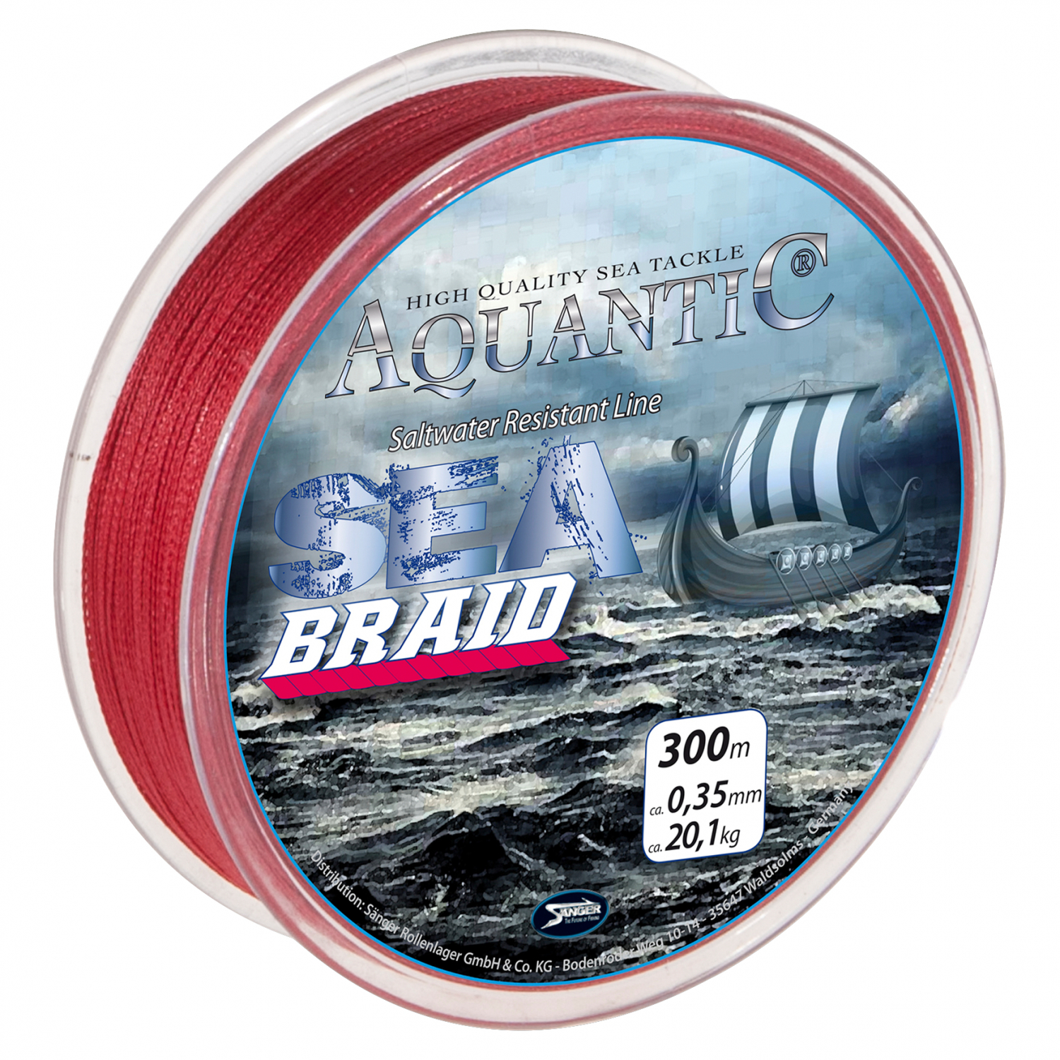 Aquantic Aquantic Fishing Line Sea Braid (red, 1.000 m) 