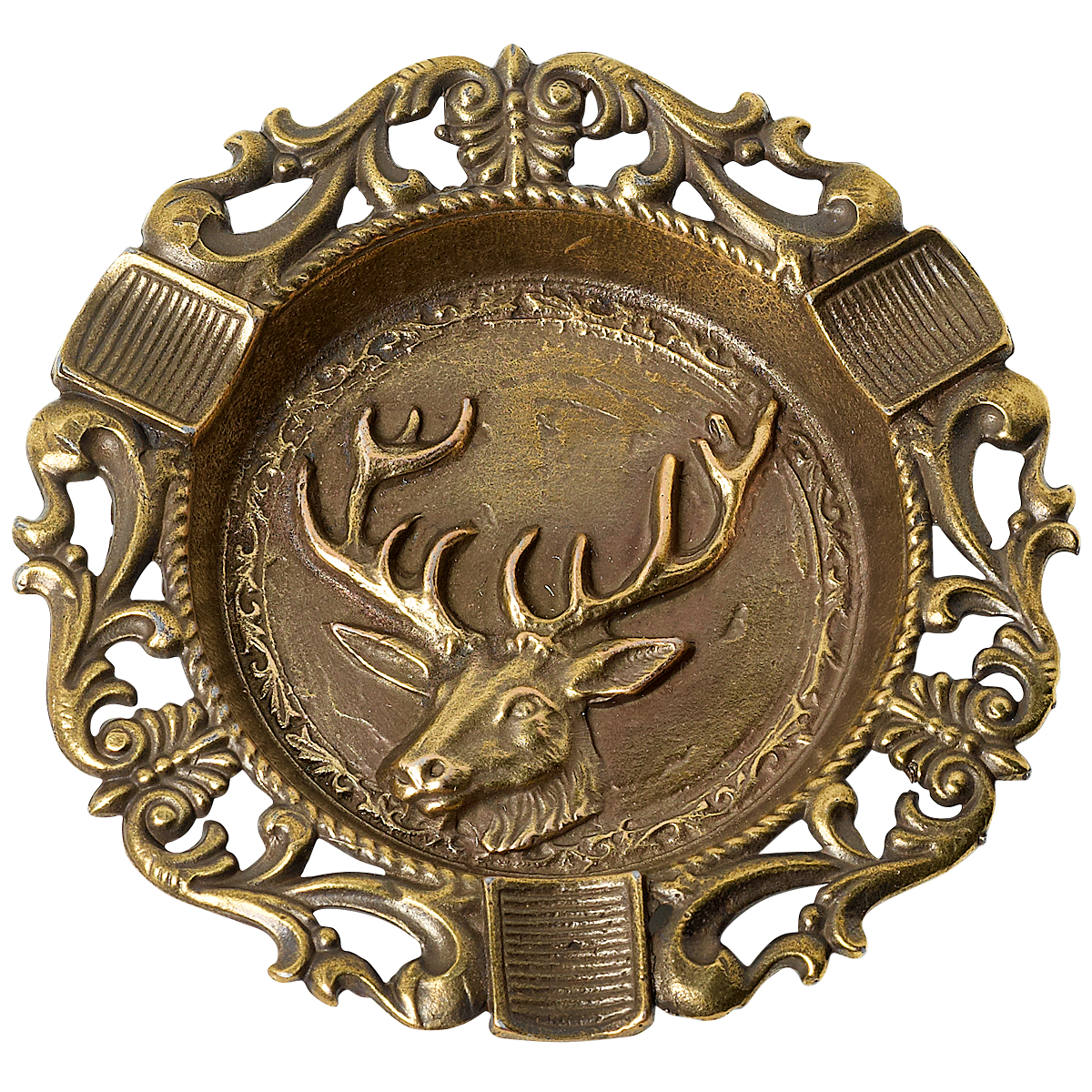 Ashtray with stags head motive 