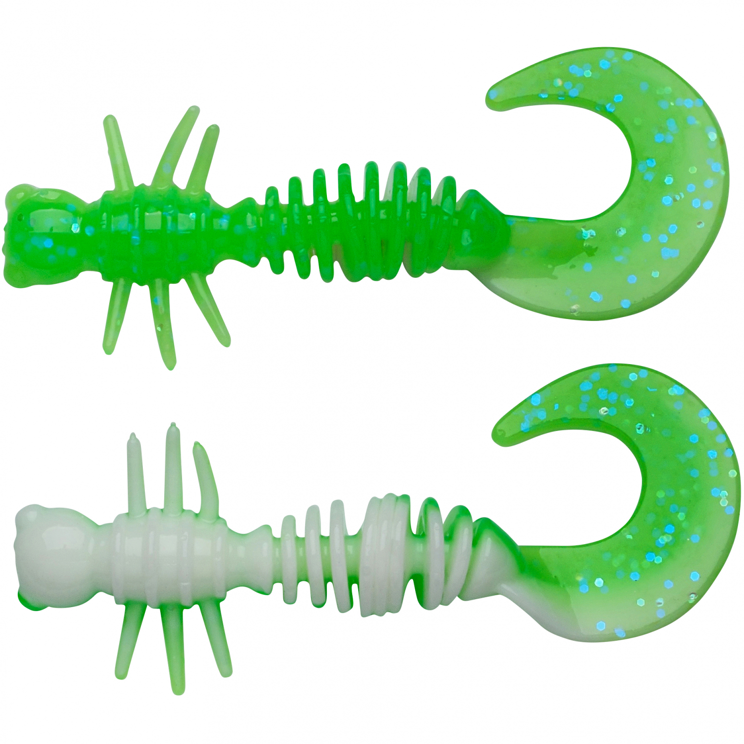 Berkley PowerBait Power Curly (Spring Green/White) 