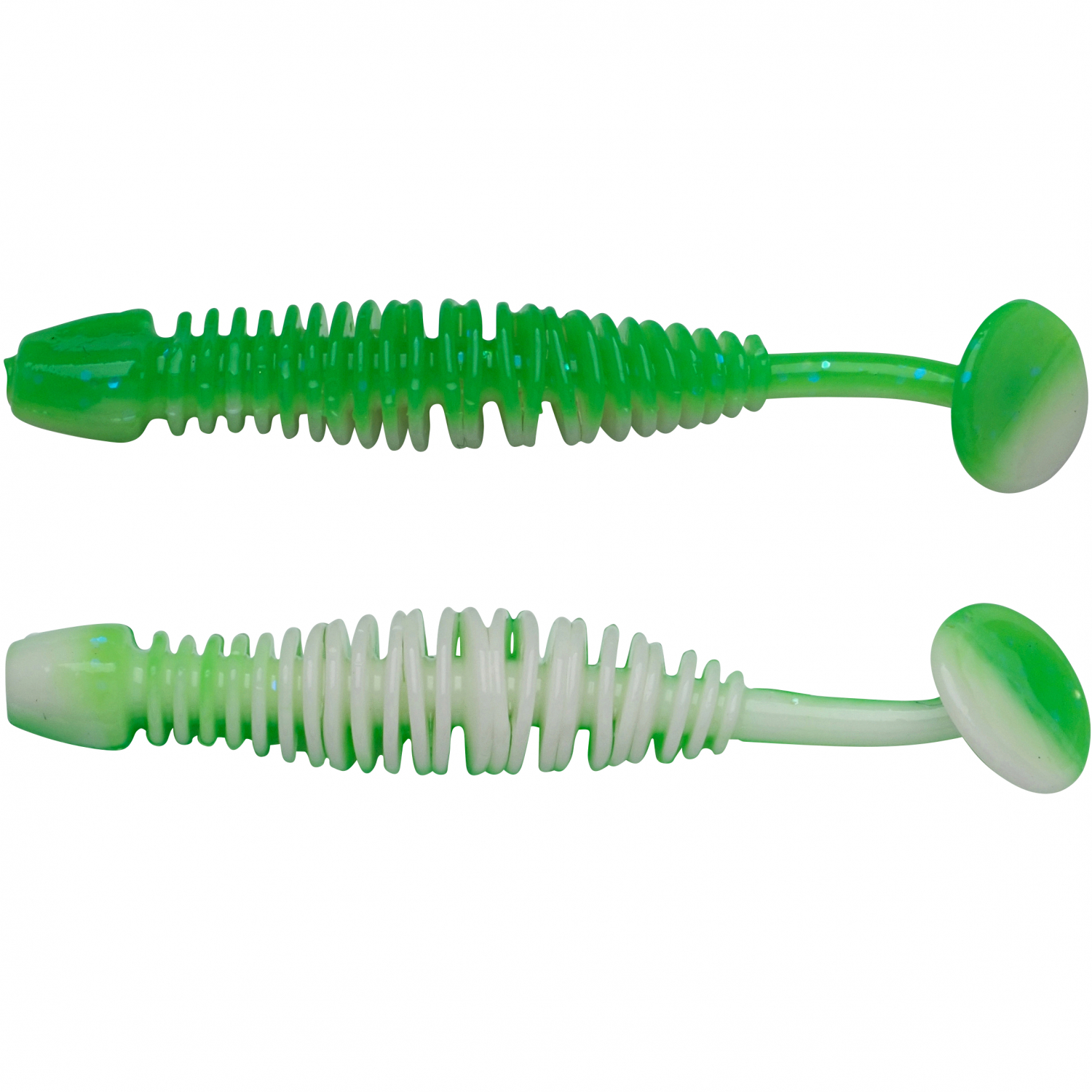 Berkley PowerBait Power Leech (Spring Green/White) 