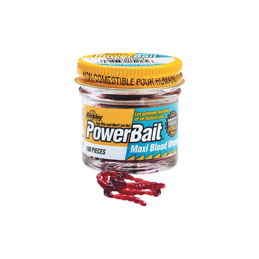 Berkley Soft Baits PowerBait Maxi Blood Worms 
