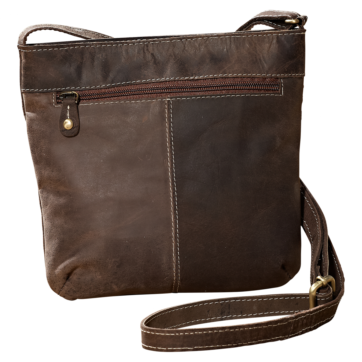 Cassandra Accessoires Leather Bag with Zipper 