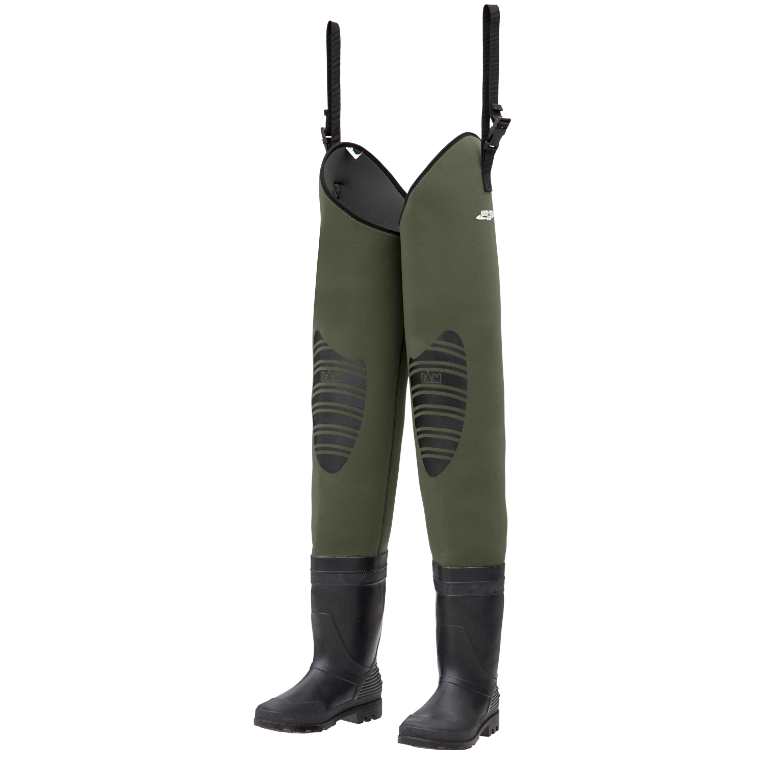 DAM Unisex DAM Fighter Pro Neoprene Hip Waders with Rubber Sole 