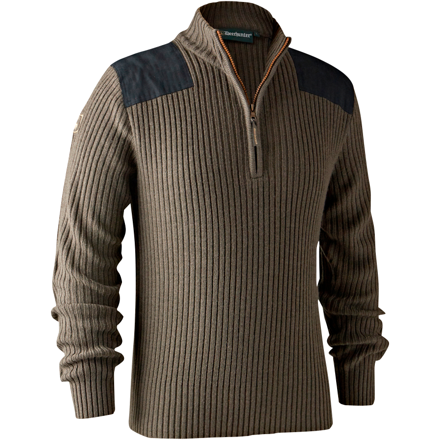 Deerhunter Men's Rogaland Pullover Men (Brown Leaf Melange) 