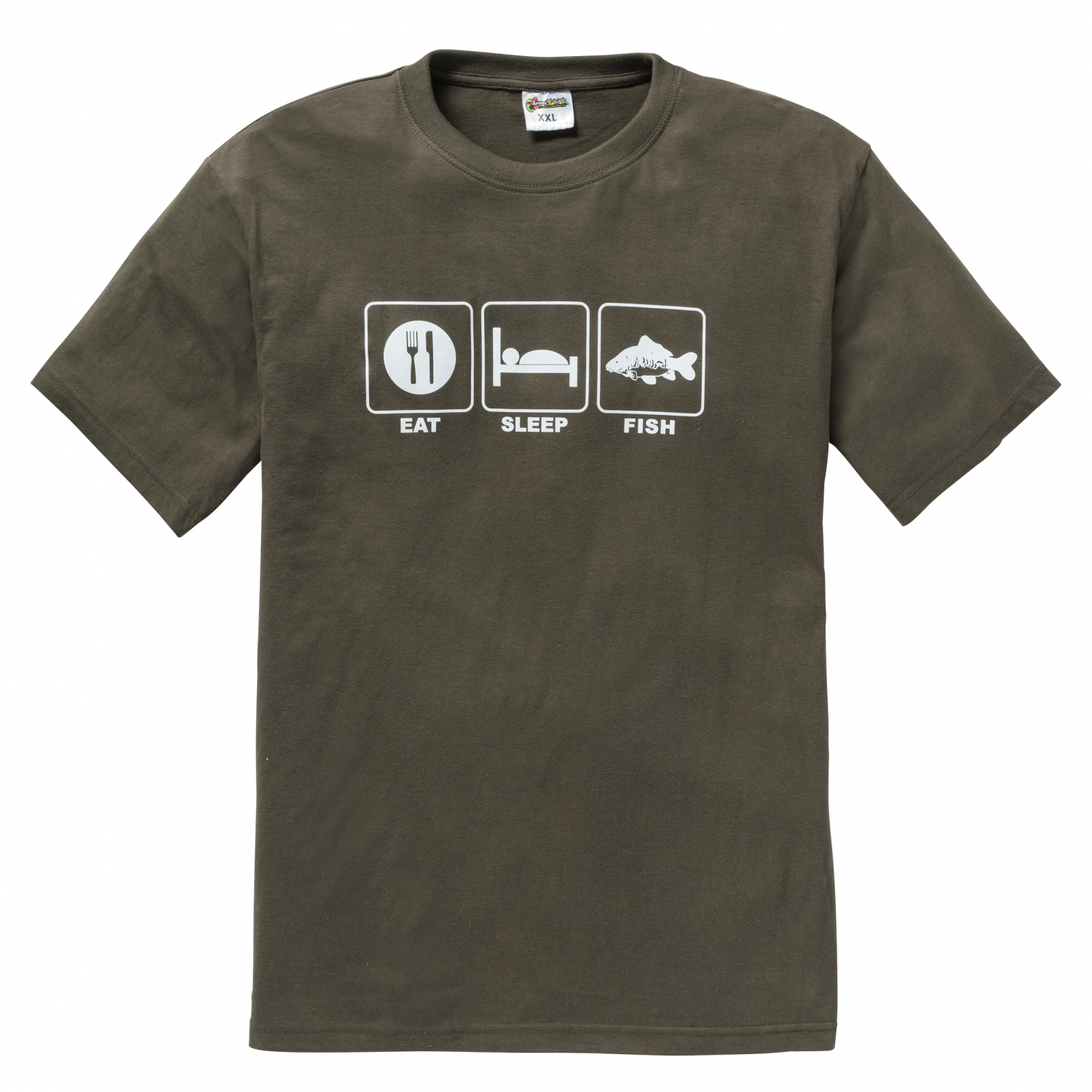 "Eat Sleep Fish" T-Shirt Men (Olive) 
