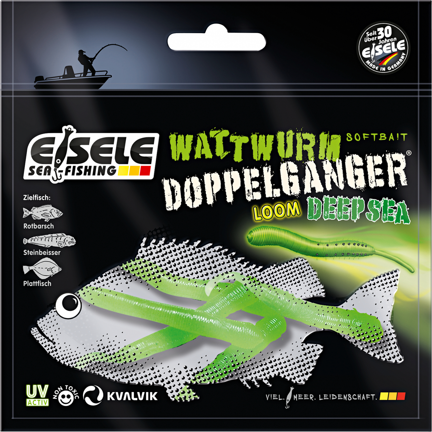 Eisele Sea Fishing Bait Lugworm Lookalike Deep Sea (green) 