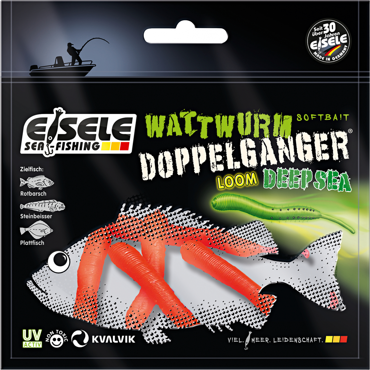 Eisele Sea Fishing Bait Lugworm Lookalike Deep Sea Red) 