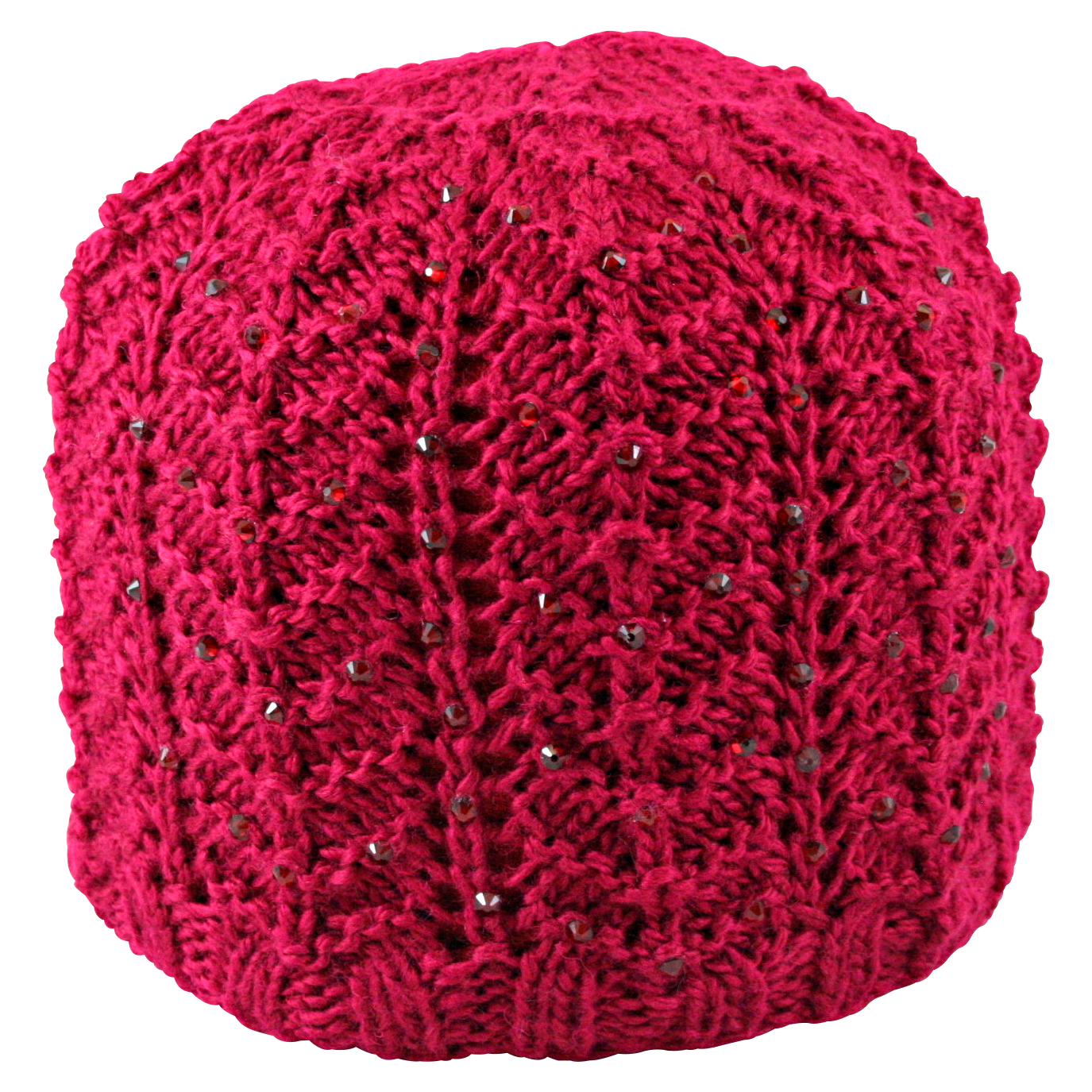 Faustmann Unisex Knitted Cap without pom-pom (berry) 