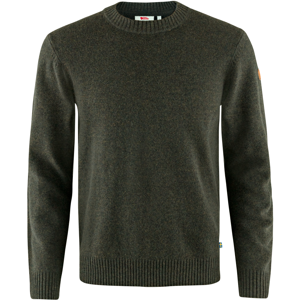 Fjällräven Övik Round-Neck Sweater M Men (Dark Olive) 