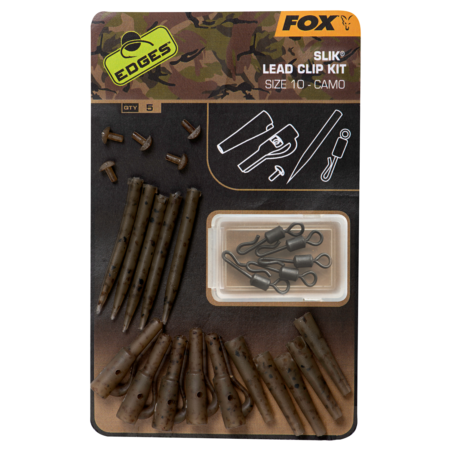 Fox Camo Slik Lead Clip Kit 