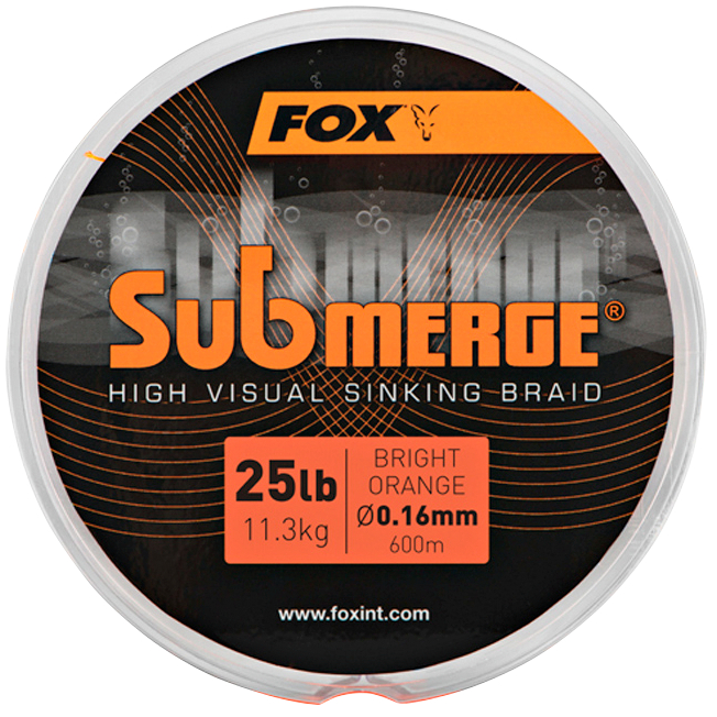Fox Carp Fishing Line Submerge High Visual Sinking Braid 
