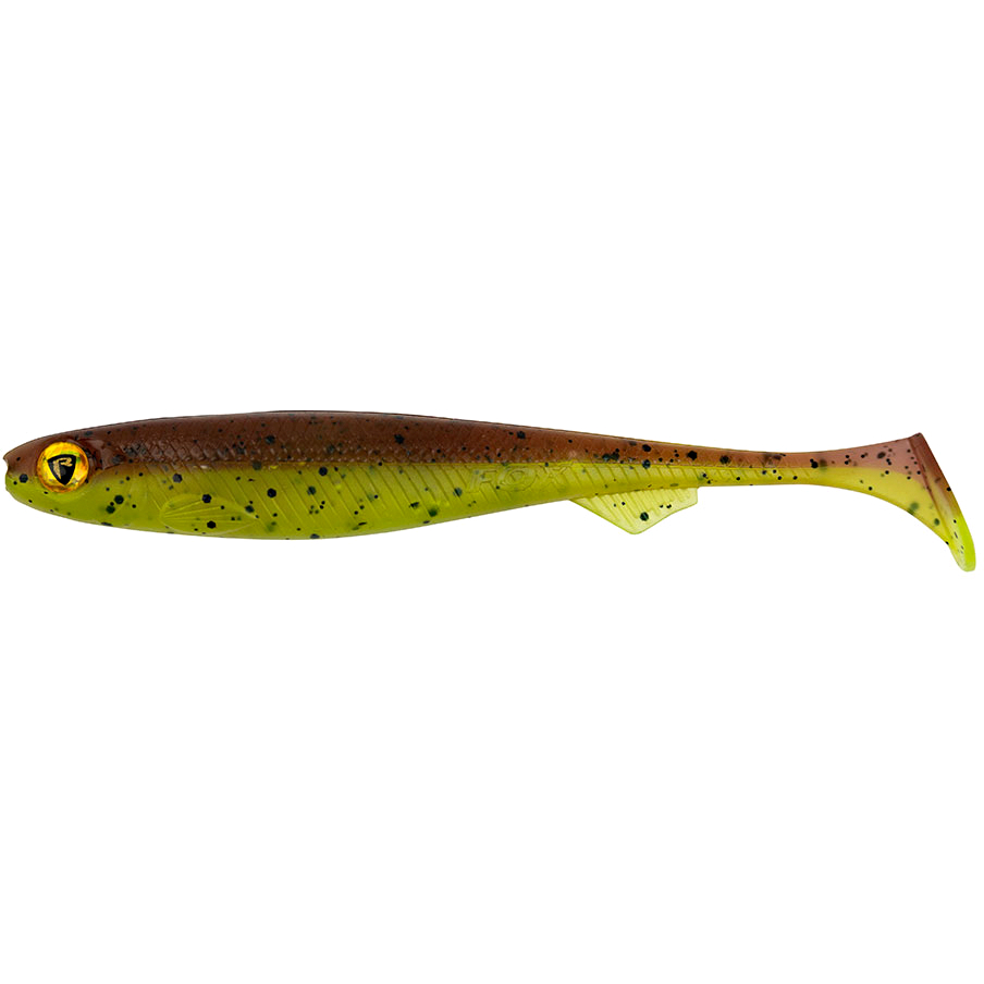 Fox Rage Slick Shad, UV Green Pumpkin 