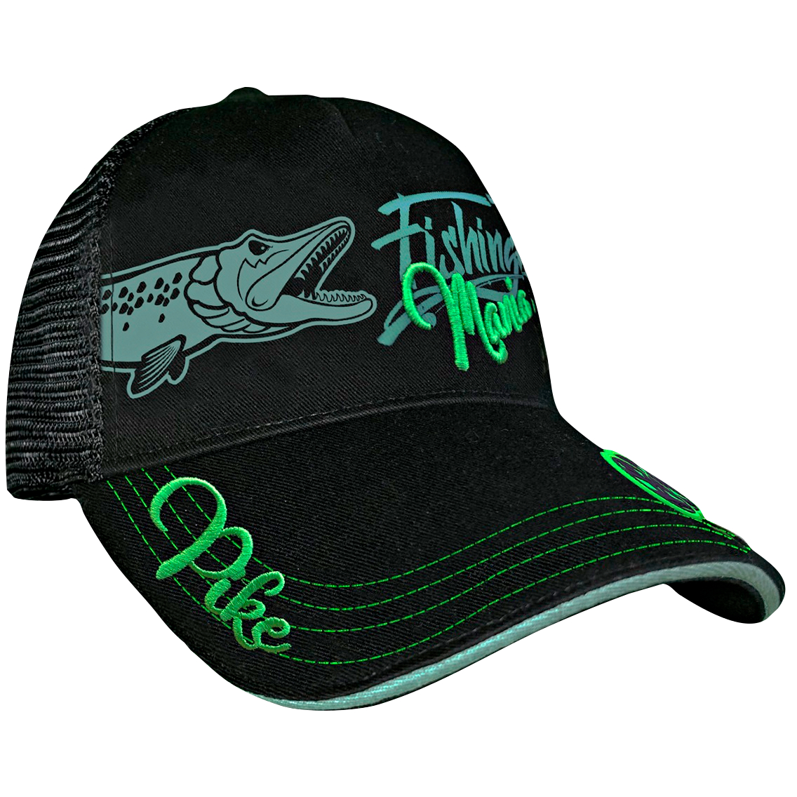 Men's Camo Fishing Caps, Pike Fishing Baseball Hat