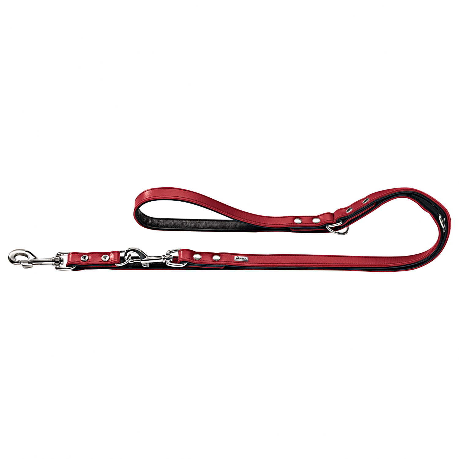 Hunter Dog Dog Adjustable lead leash Basic (red/black) 