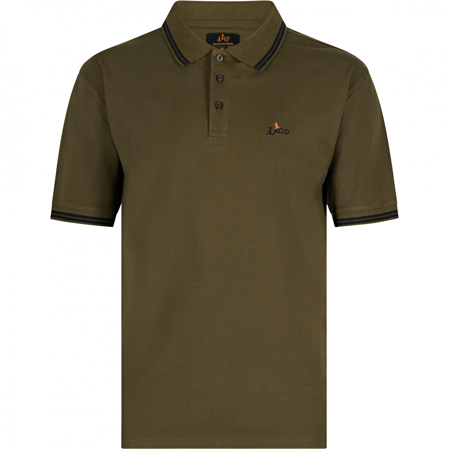 il Lago Prestige Pique Polo Shirt Men (Olive) 