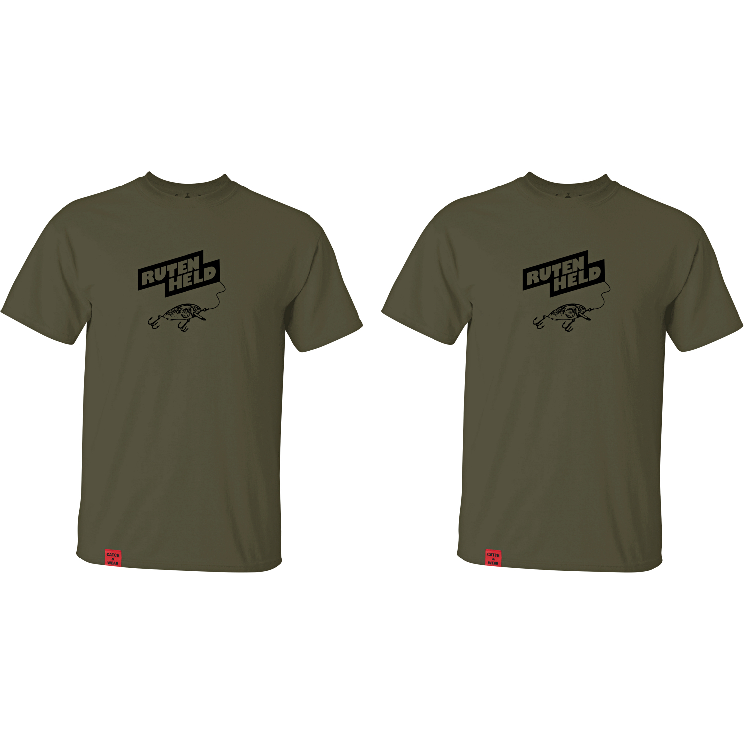 il Lago Prestige Set Of 2: T-Shirt ‘Rutenheld’ Men (Olive) 