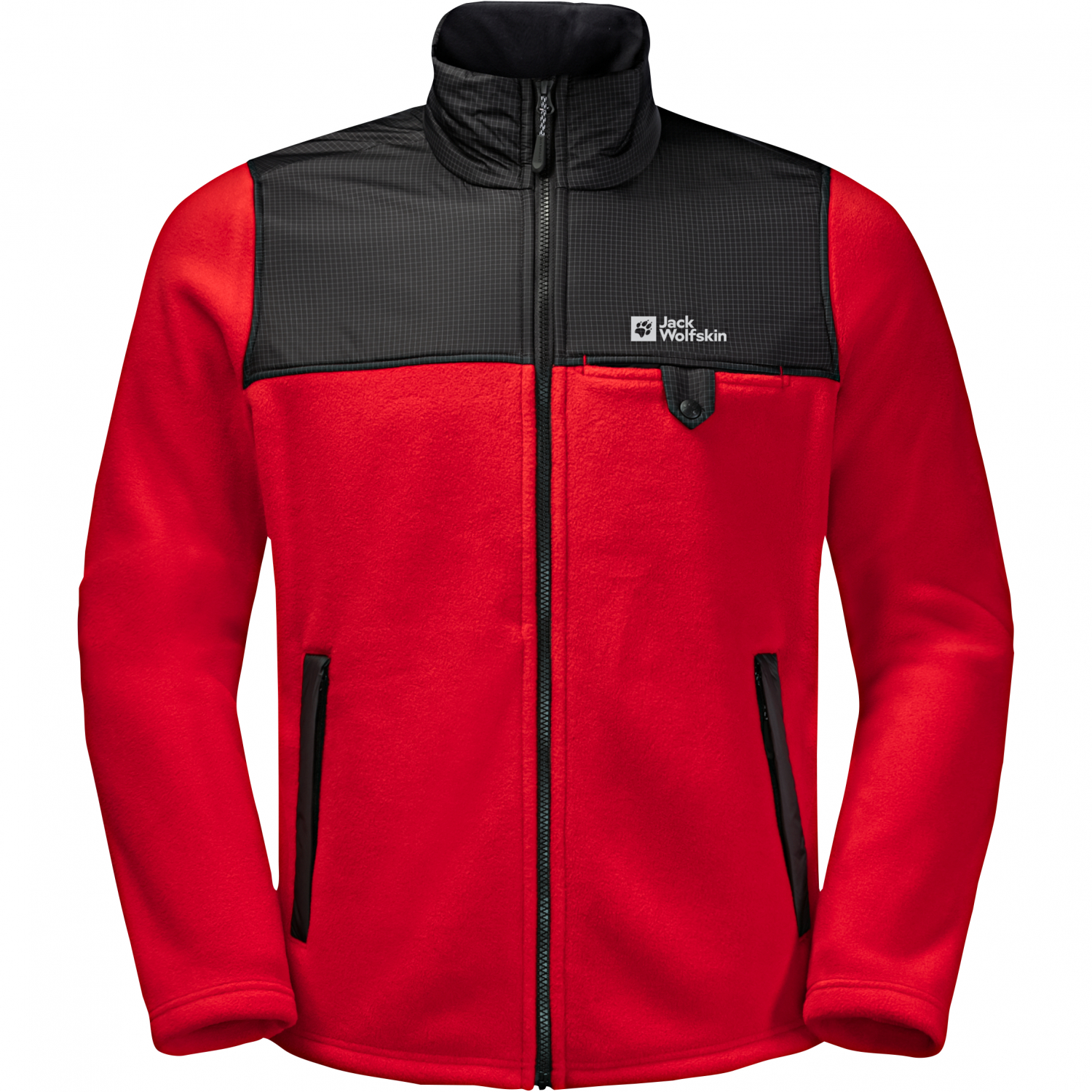 Jack Wolfskin DNA Grizzly fleece jacket (red/black) at low prices | Askari  Fishing Shop