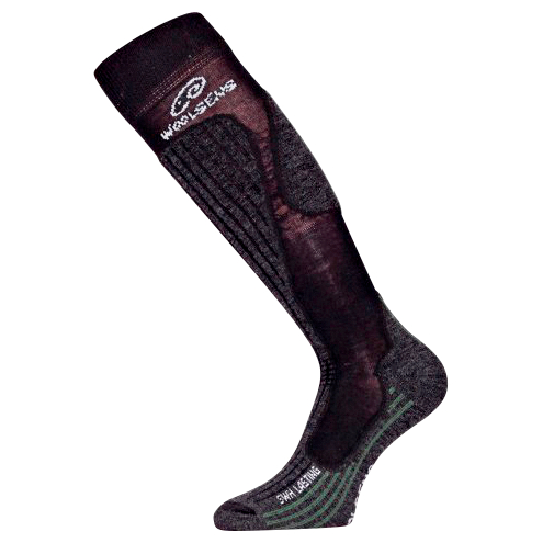 Lasting SWH Merino Knee High Ski Socks Unisex (Brown) 