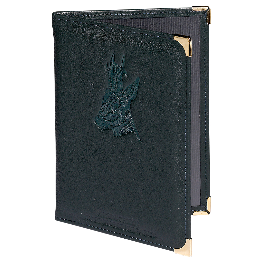 Leather Hunting Licence Case (Black) 