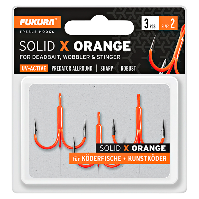 Lieblingsköder Fukura Solid X Drillinge (orange) 
