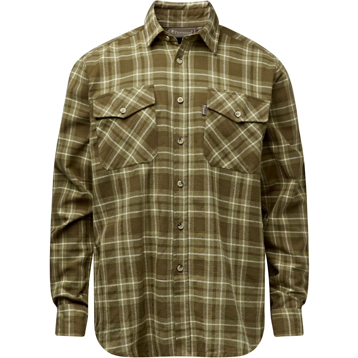Men's Härjedalen flannel shirt (olive) 
