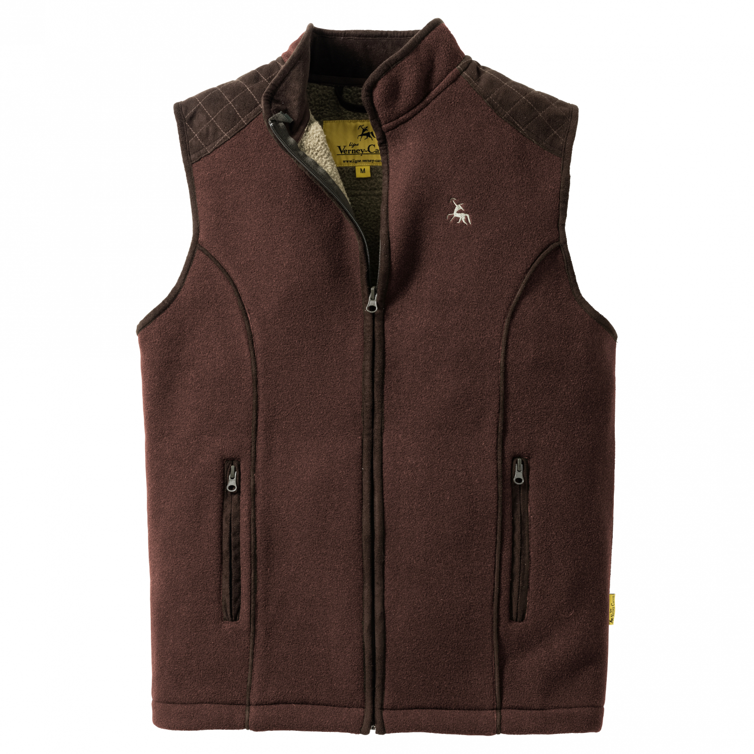 Men's Ligne Verney-Carron Men's Fleece Vest Presley (brown) 