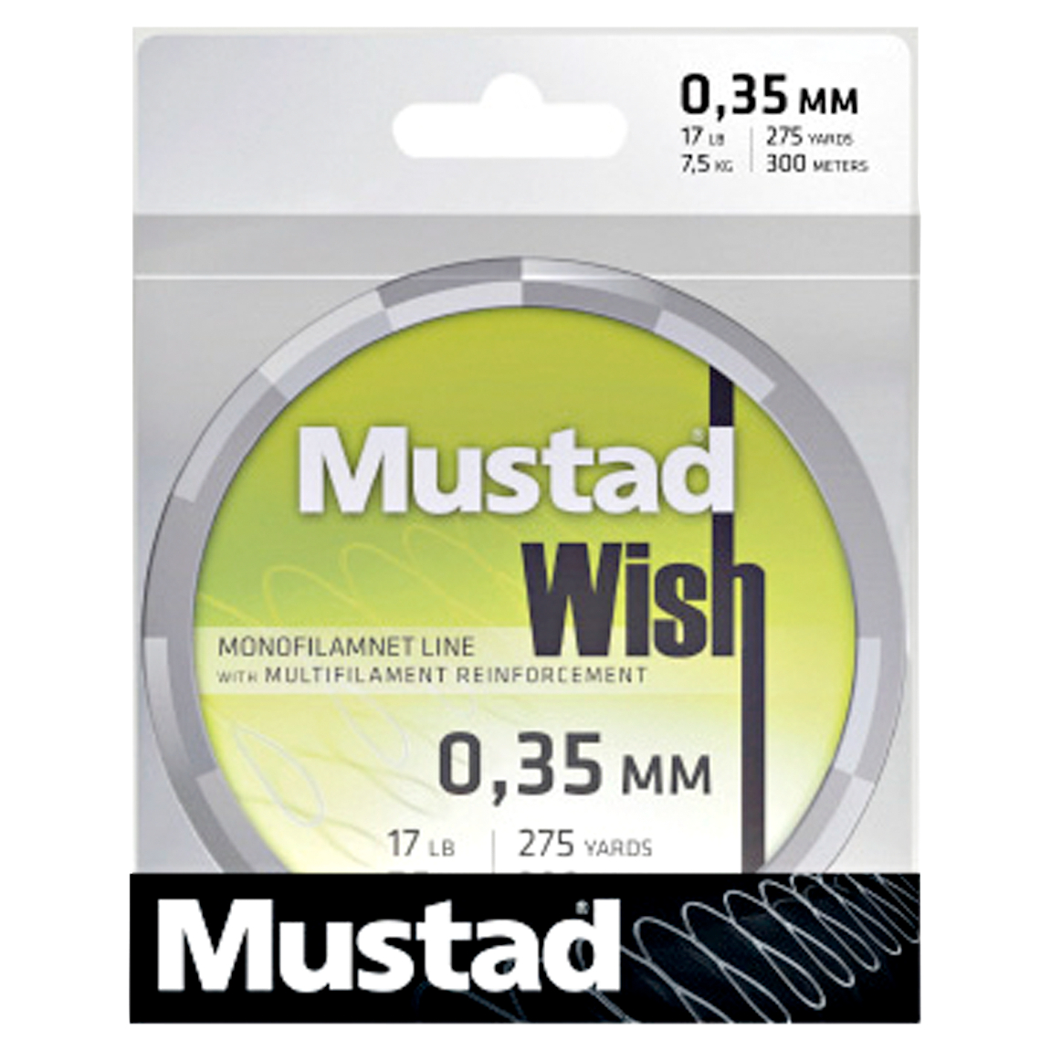 Mustad Fishing Line Wish Braid (chartreuse, 110 m) at low prices