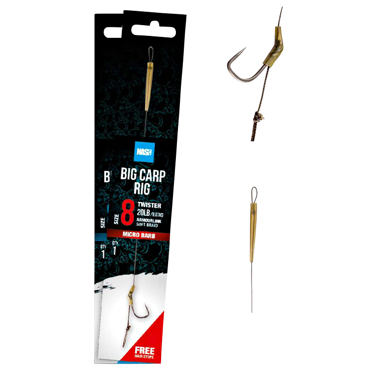 Nash Big Carp Rig, Barbed 
