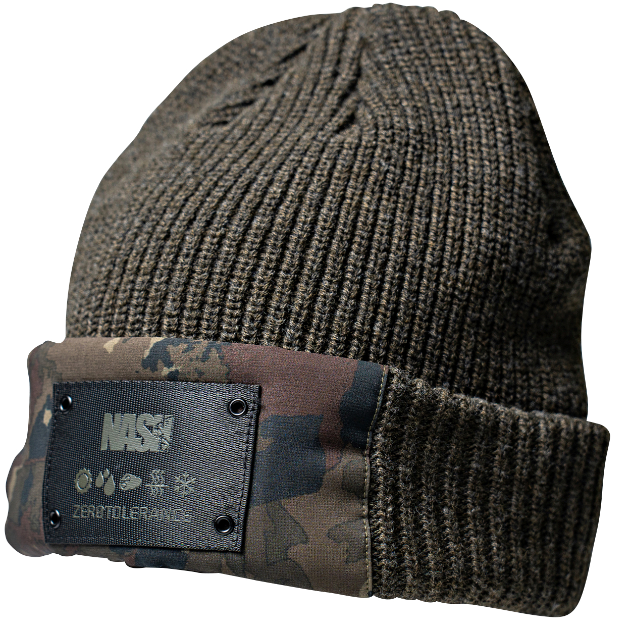Nash Zero Tolerance Woolly Hat Camo Panel (Olive/Camouflage) 