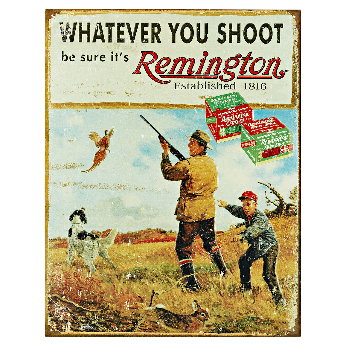 Nostalgic Metal Sign "Remington What Ever You Shoot" 