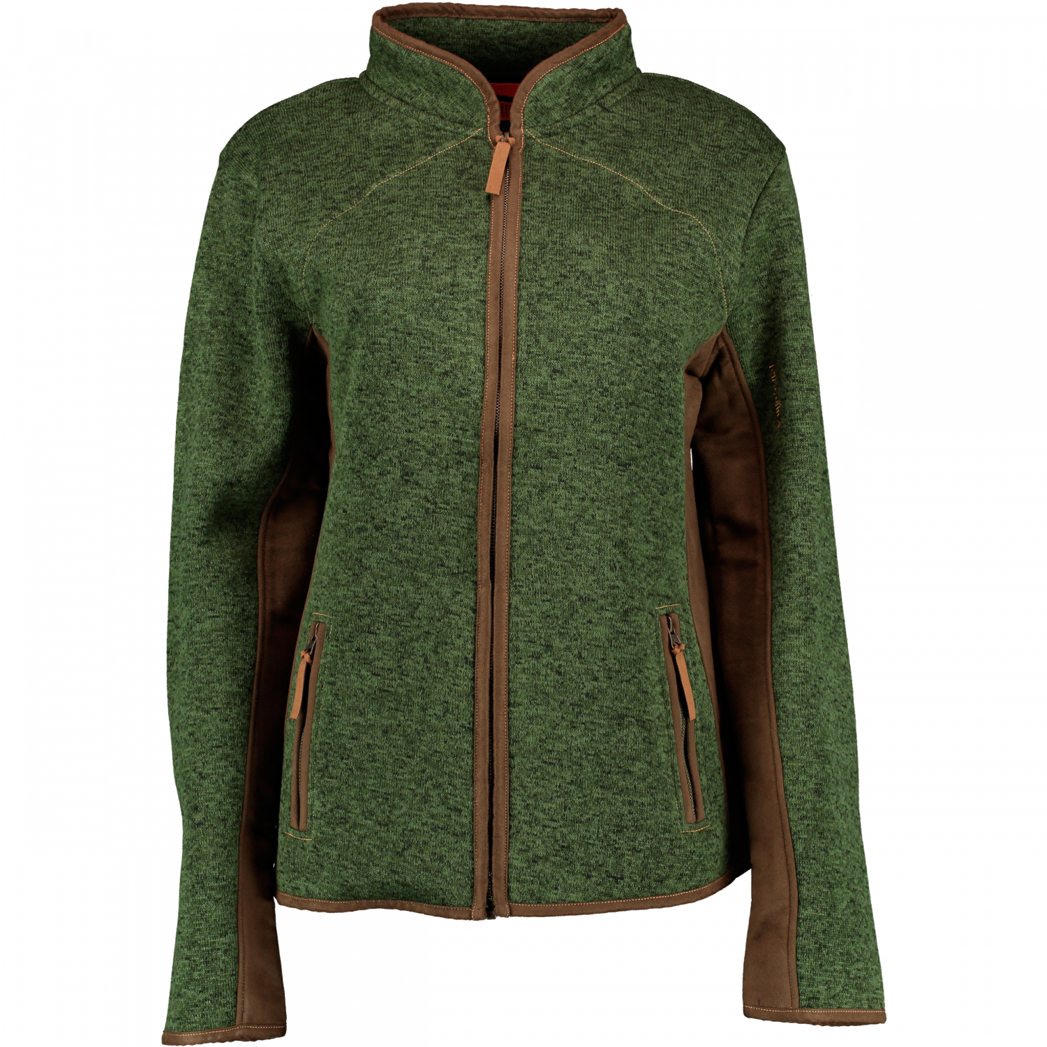 OS Trachten Detit Knitted Fleece Jacket For Women (Traditional Green) 