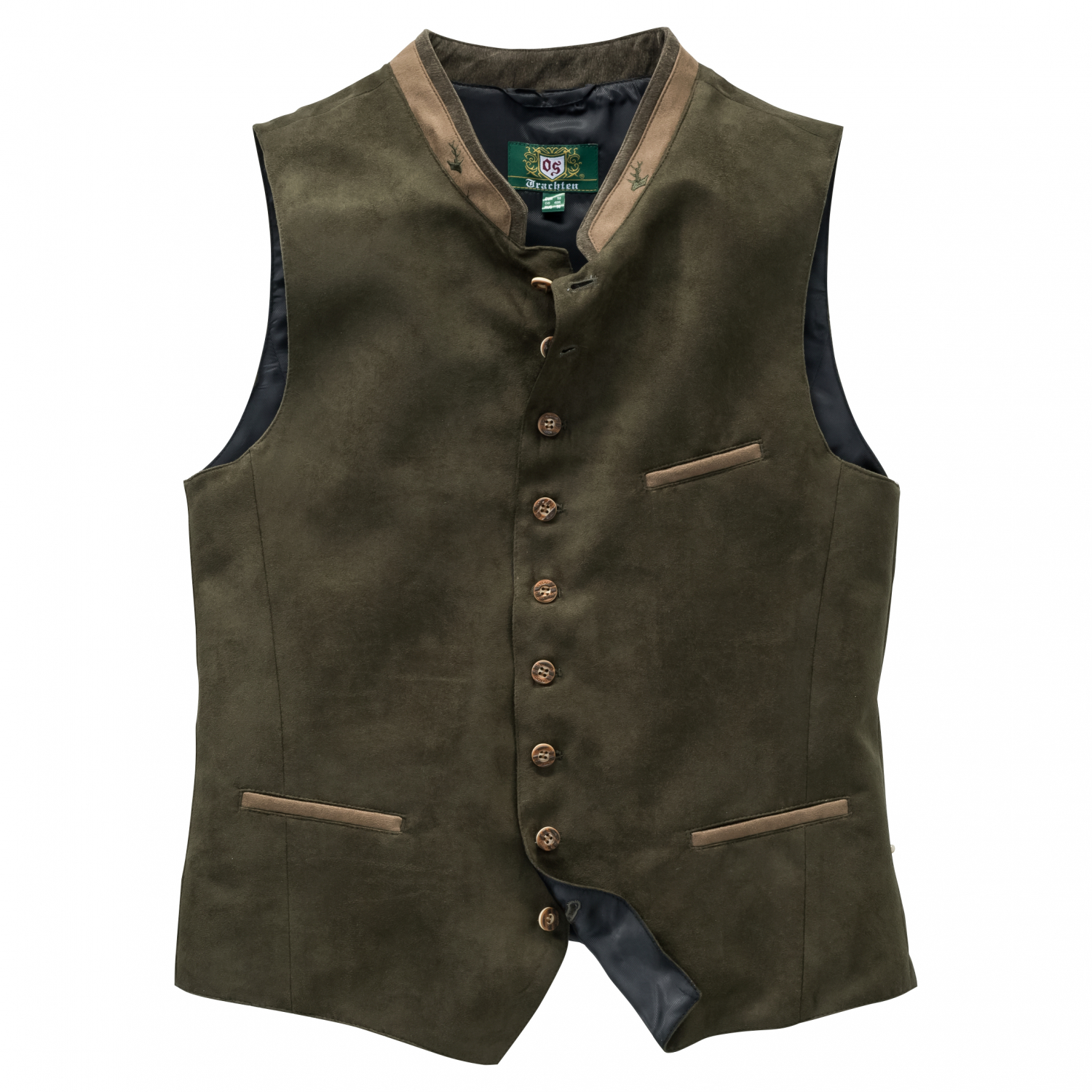 OS Trachten Glayon Waistcoat Men (Dark Green) 