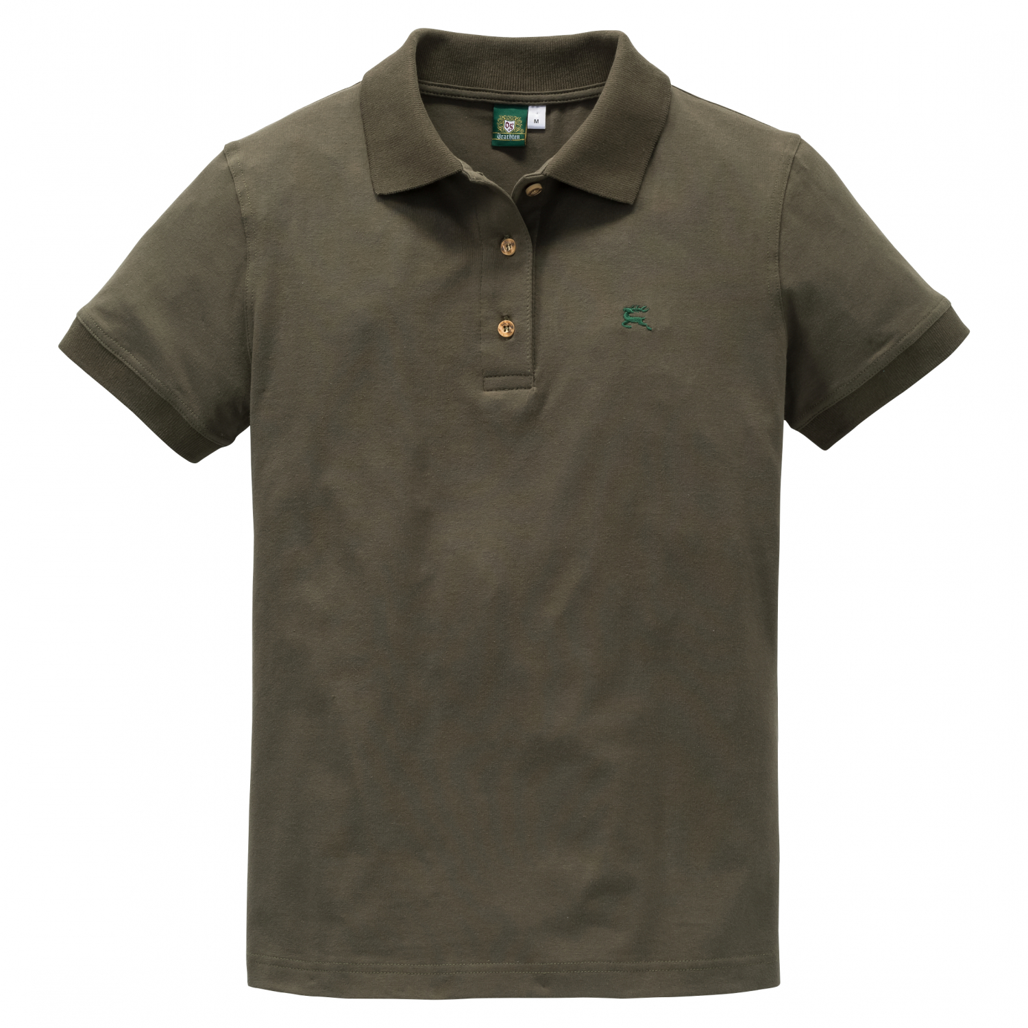 OS Trachten Women's Poloshirt embroided Stag 