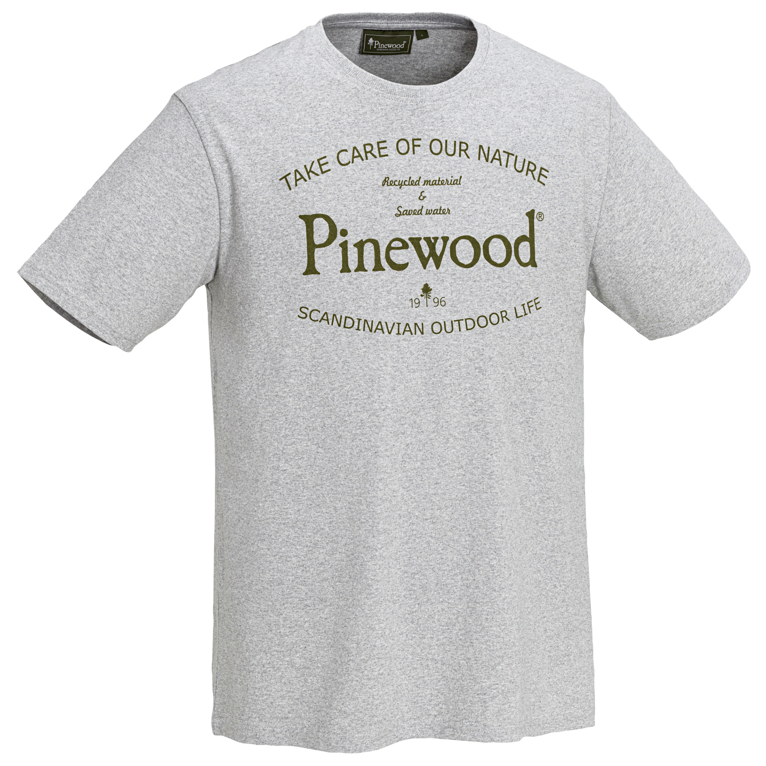 Pinewood Men's T-Shirt Save Water (mottled gray) 