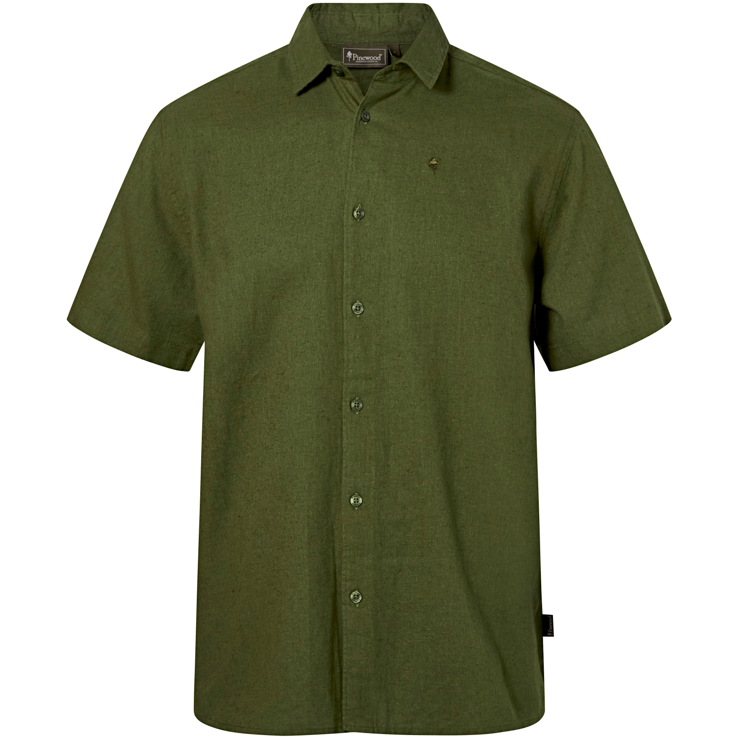 Pinewood Värnamo Hemp Mix S/S Shirt Men (Pine Green) 
