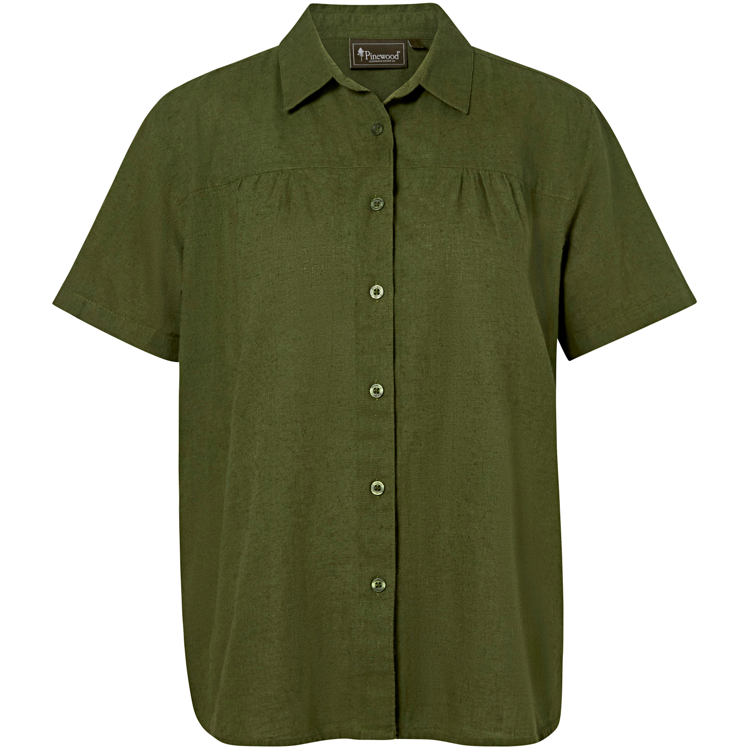 Pinewood Värnamo Hemp Mix S/S Shirt Women (Pine Green) 