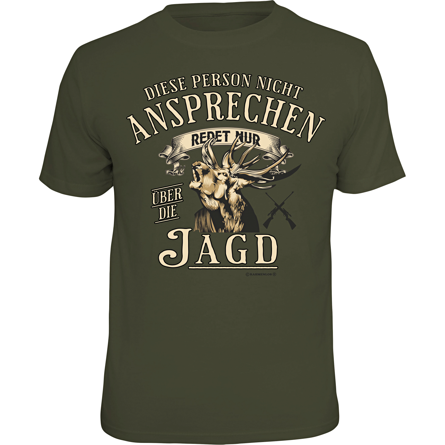 Rahmenlos "Diese Person nicht ansprechen" T-Shirt Unisex (Green) 