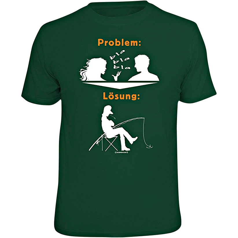 Rahmenlos Mens T-Shirt Problem: Bla Bla Bla - Solution (German version  only) at low prices