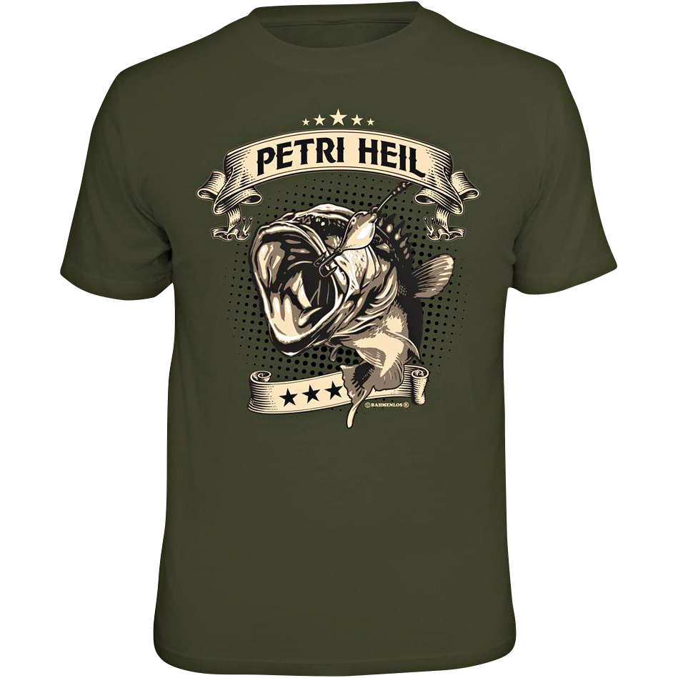 Rahmenlos "Petri Heil" T-Shirt Men (Olive) 