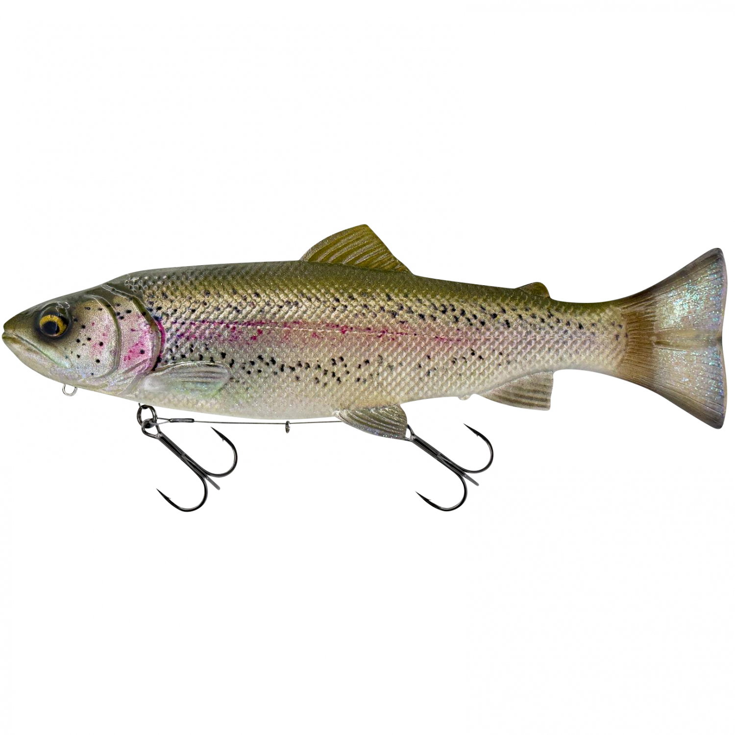 Savage Gear 3D Line Thru Pulsetail Trout (Clear Rainbow Trout) 