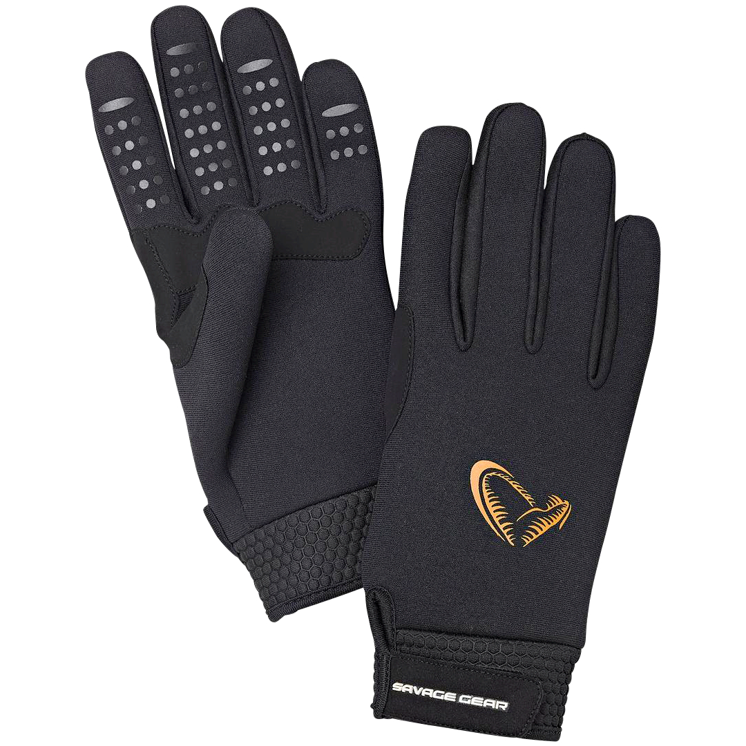 Savage Gear Neoprene Stretch Gloves (Black) 