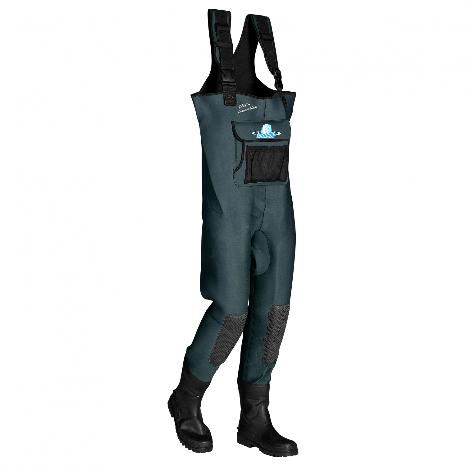 Seabehr 5 mm Neoprene Waders – Platin-Innovation, With Felt Sole Men (Seal Grey) 