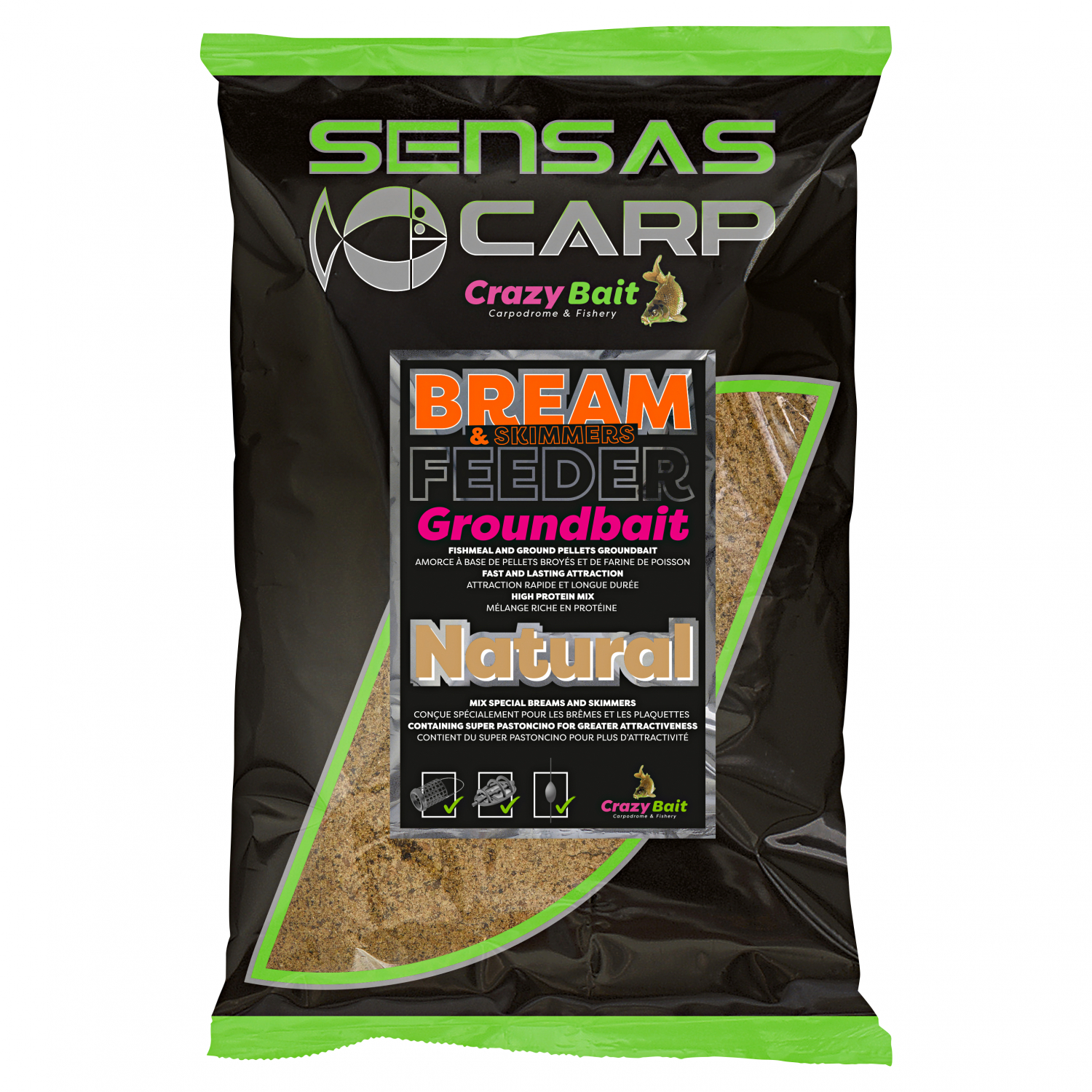 Sensas Groundbait Big Bait (UK bream feeder natural) 