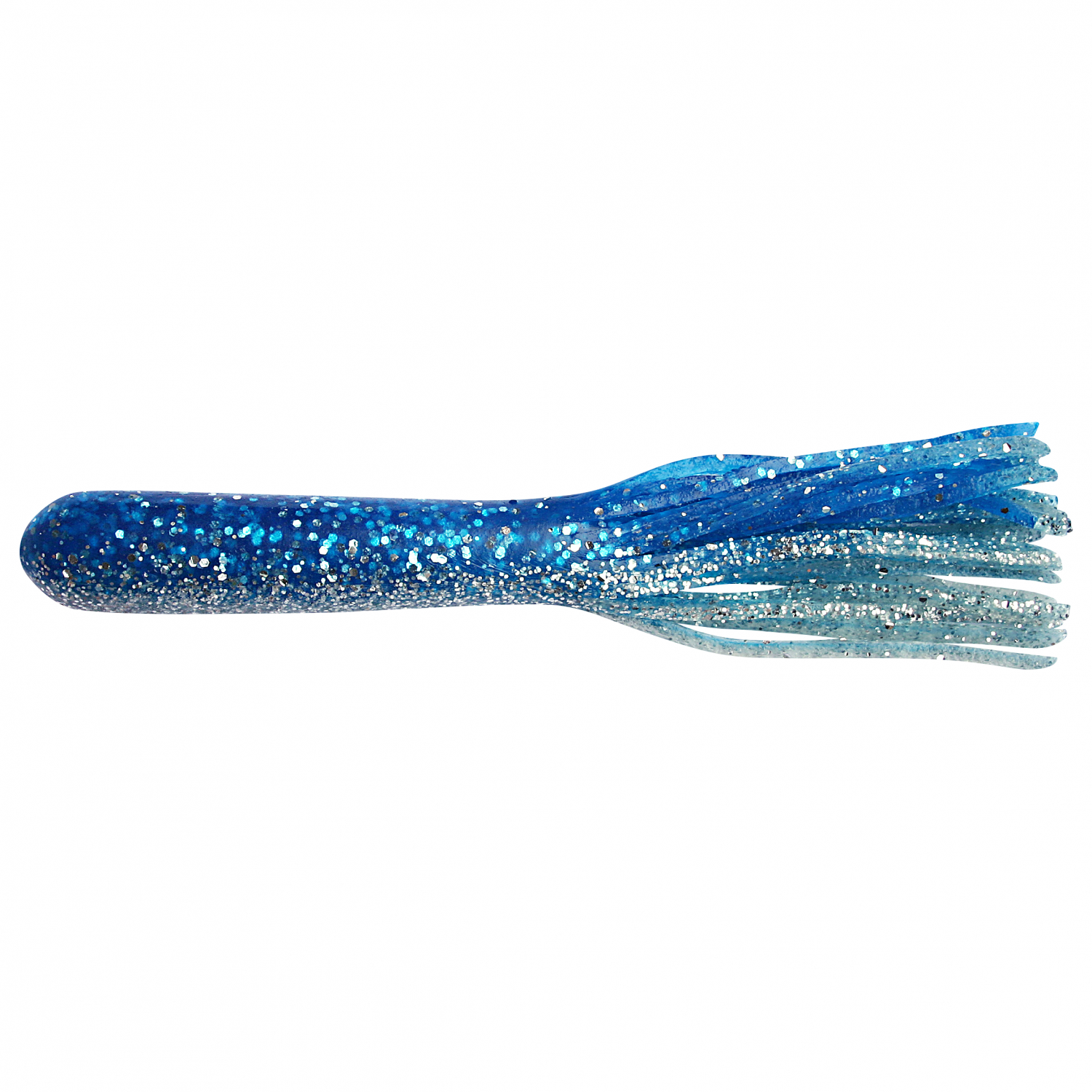 ShadXperts Fringed Bait Magnum Tube 5" (clear silver/blue-glitter) 