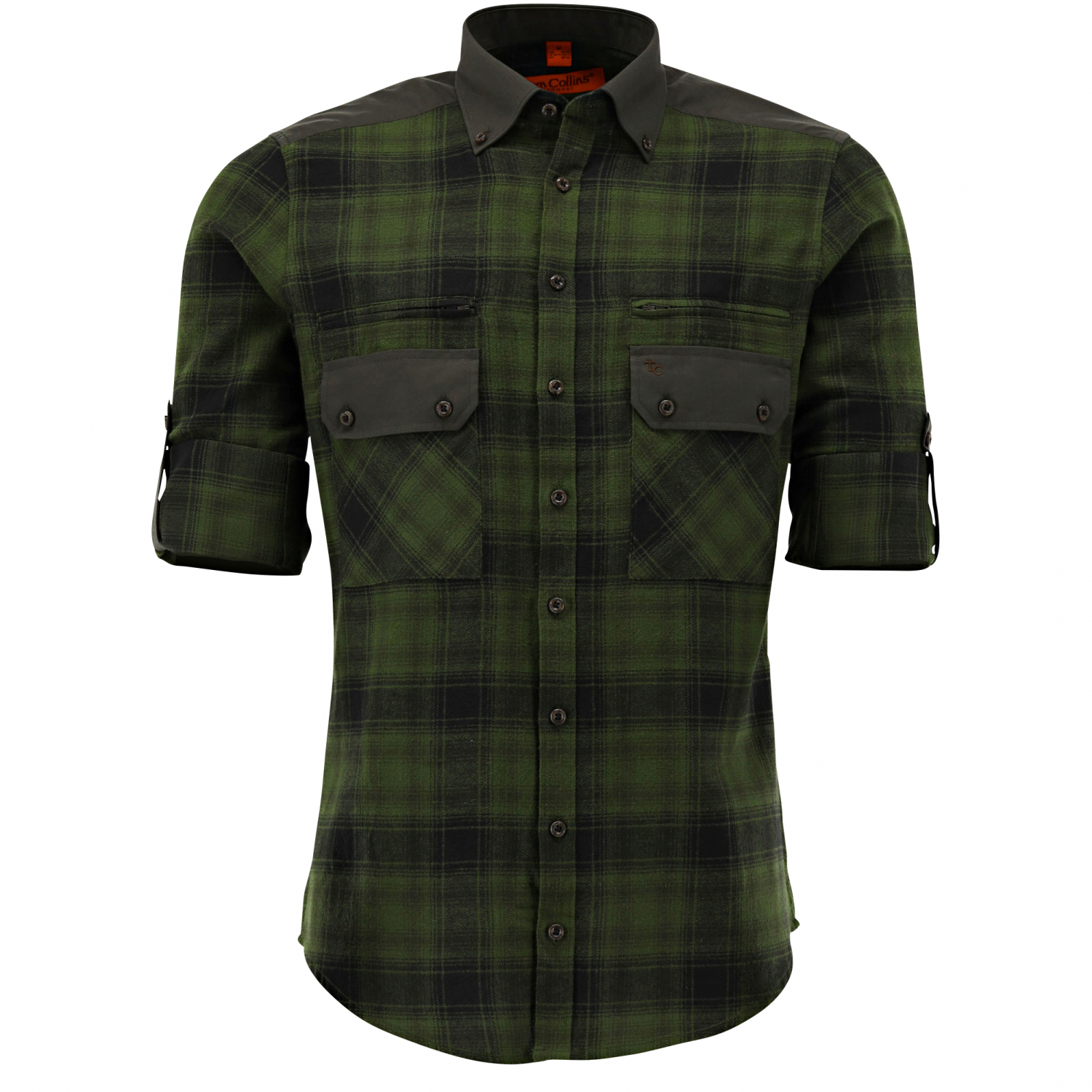 Shirt 1/1 Sleeve Slim Fit Men (Olive) 