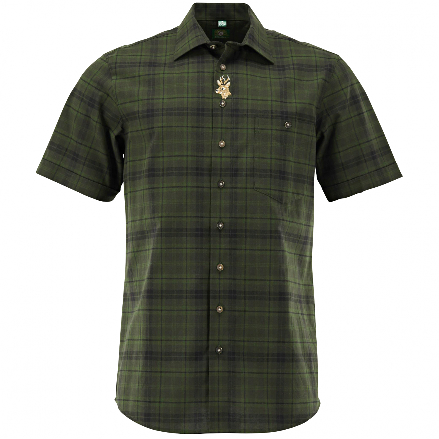 Shirt 1/2 Sleeve Regular Fit Men (Olive) 