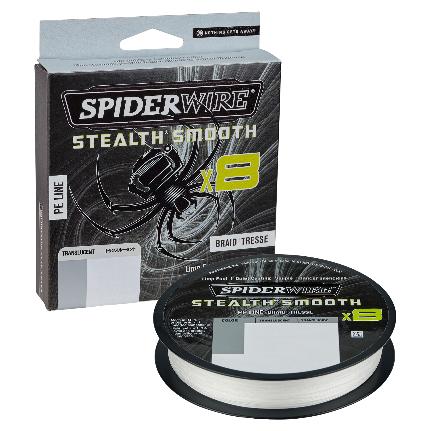 Spiderwire Fishing Line Stealth Smooth 8 (Translucent, 150 m) at
